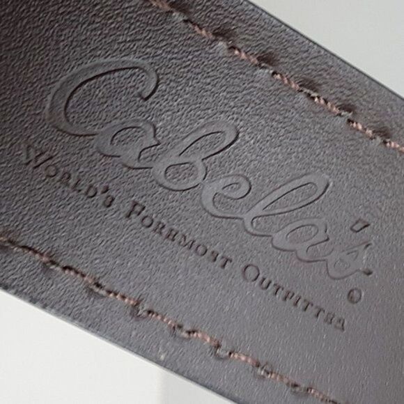 Cabela's Full Grain Cowhide Men's Brown Belt size 48 - Picture 6 of 12